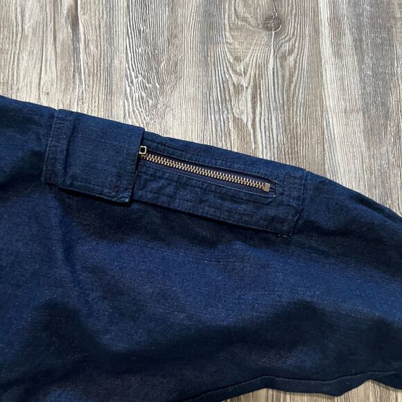 Nike Force Vintage Denim Bomber Jacket Men’s Small 90s Zip Up Made in Taiwan - Picture 12 of 13